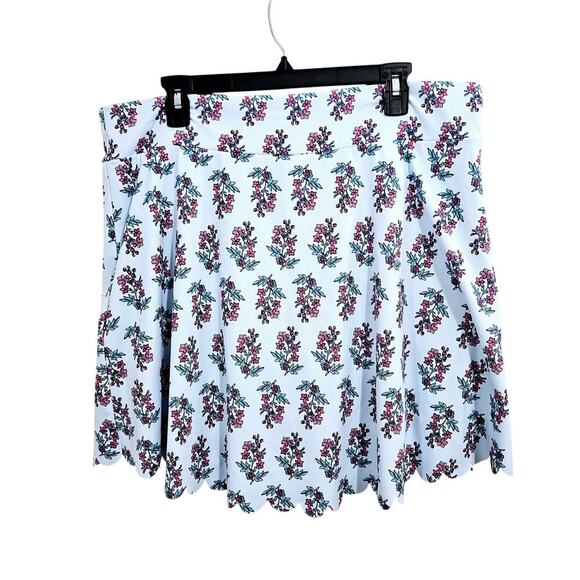 J.Crew Scalloped Light Blue Floral Active Skort. Size XXL - Picture 1 of 8